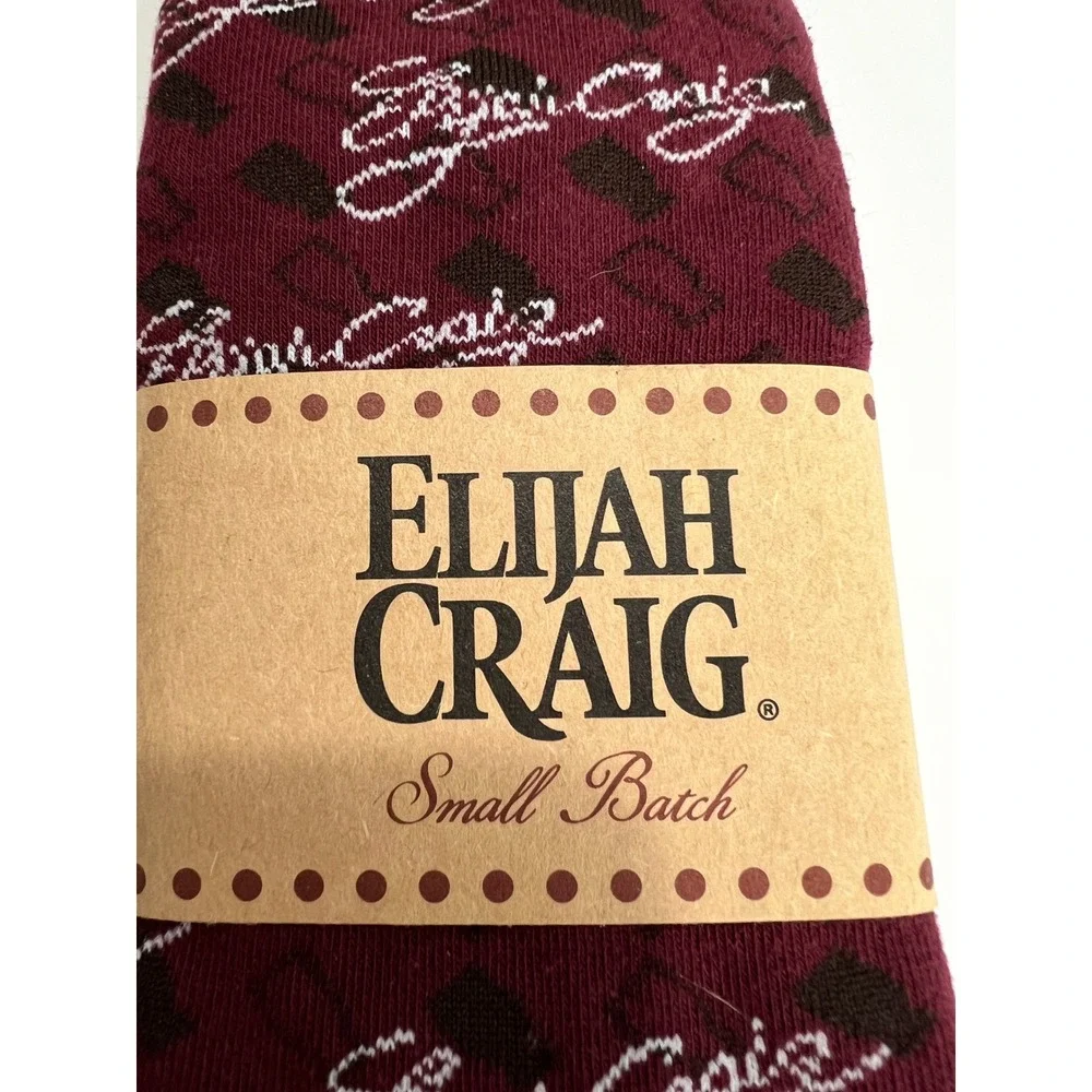 Elijah Craig Bourbon Barware Set‎ Jiggers Syrup Socks Towel Maroon White New A71